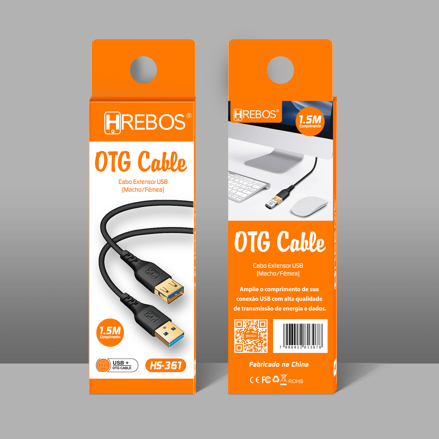 Cabo Extensor Usb Connector Hrebos