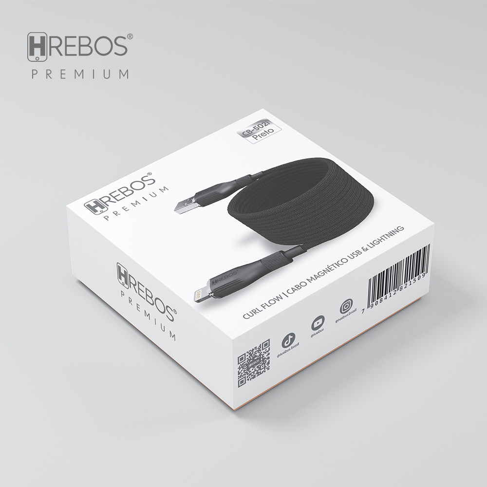 Hrebos Premium | Curl Flow Cabo Magnético - Hrebos