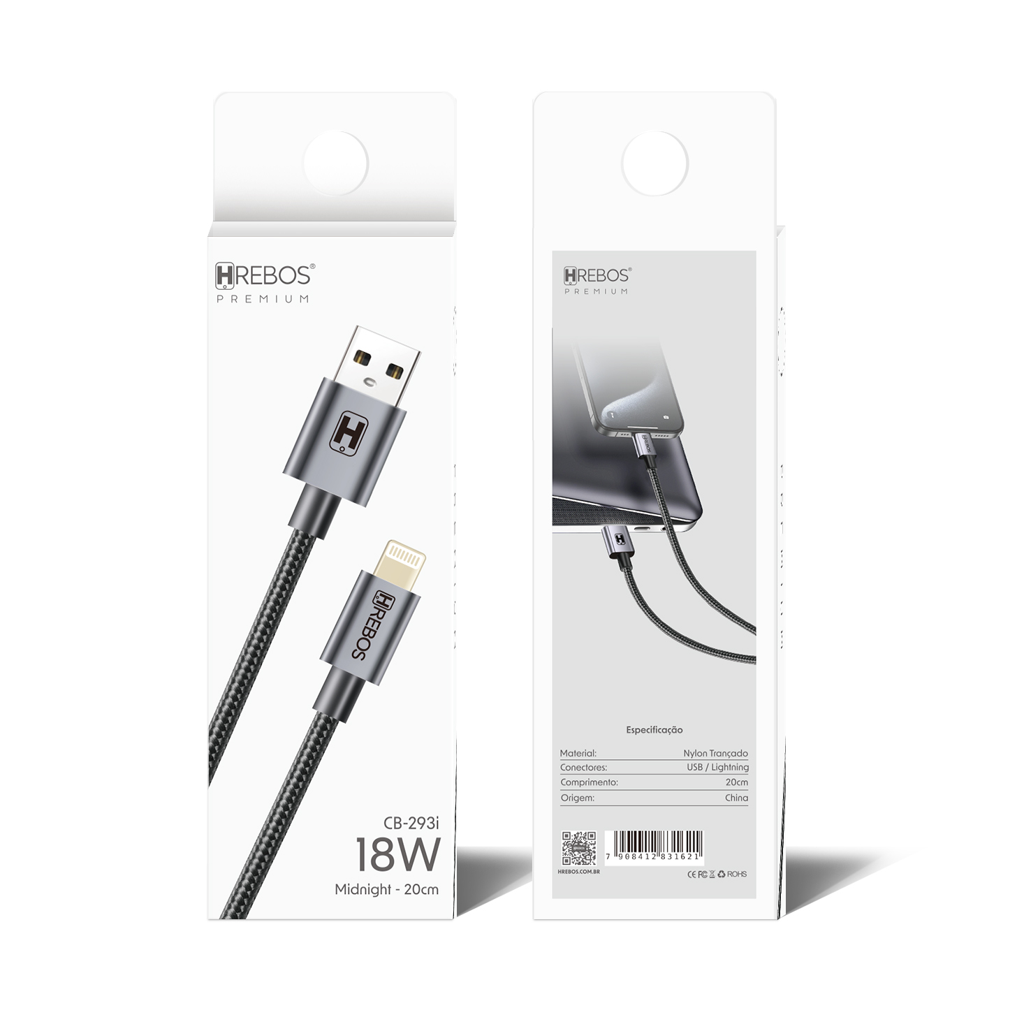 Cabo Midnight – 20cm (USB) - Hrebos