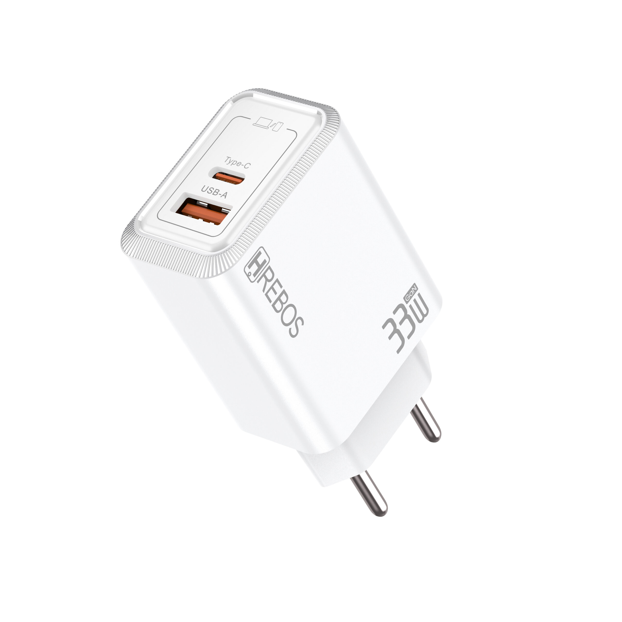Hrebos Premium | Carregador FluxionCharge 33W - Branco - Hrebos